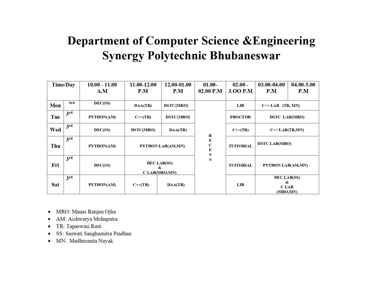 CSE-3rd-Time