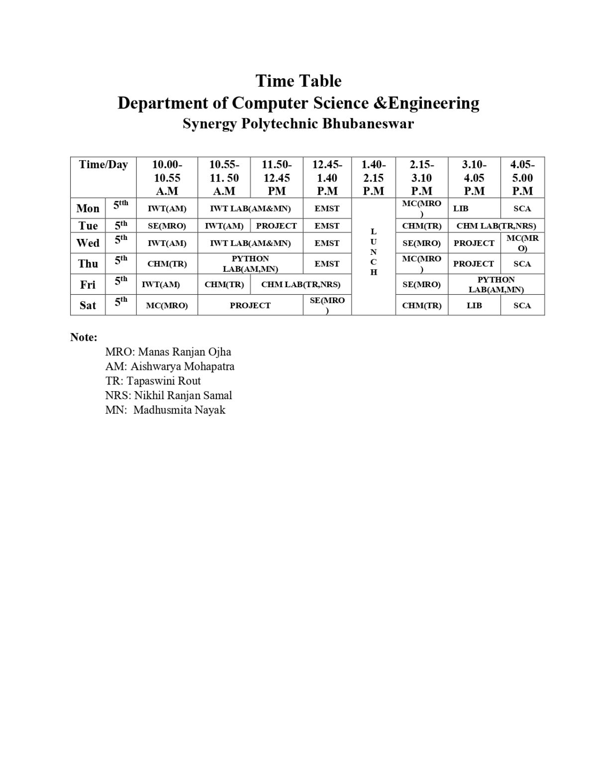CSE-5th-Time